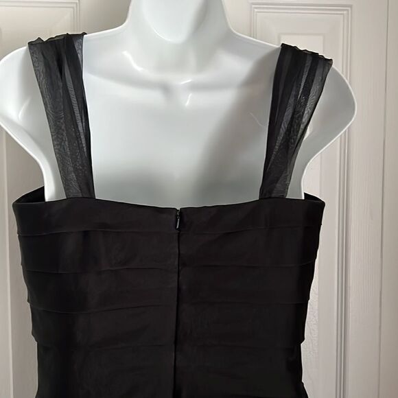 EVAN PICONE 100% SILK‎ BLACK TIERED COCKTAIL DRESS SIZE 4 (fits more 4-6) - Picture 7 of 15